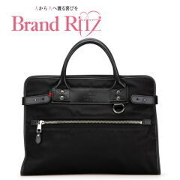 Gucci Web Loop Briefcase Business Bag Black Nylon Leather - Picture 1 of 4